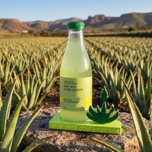 Botellero impreso en 3D para Aloe Vera Costa Canaria