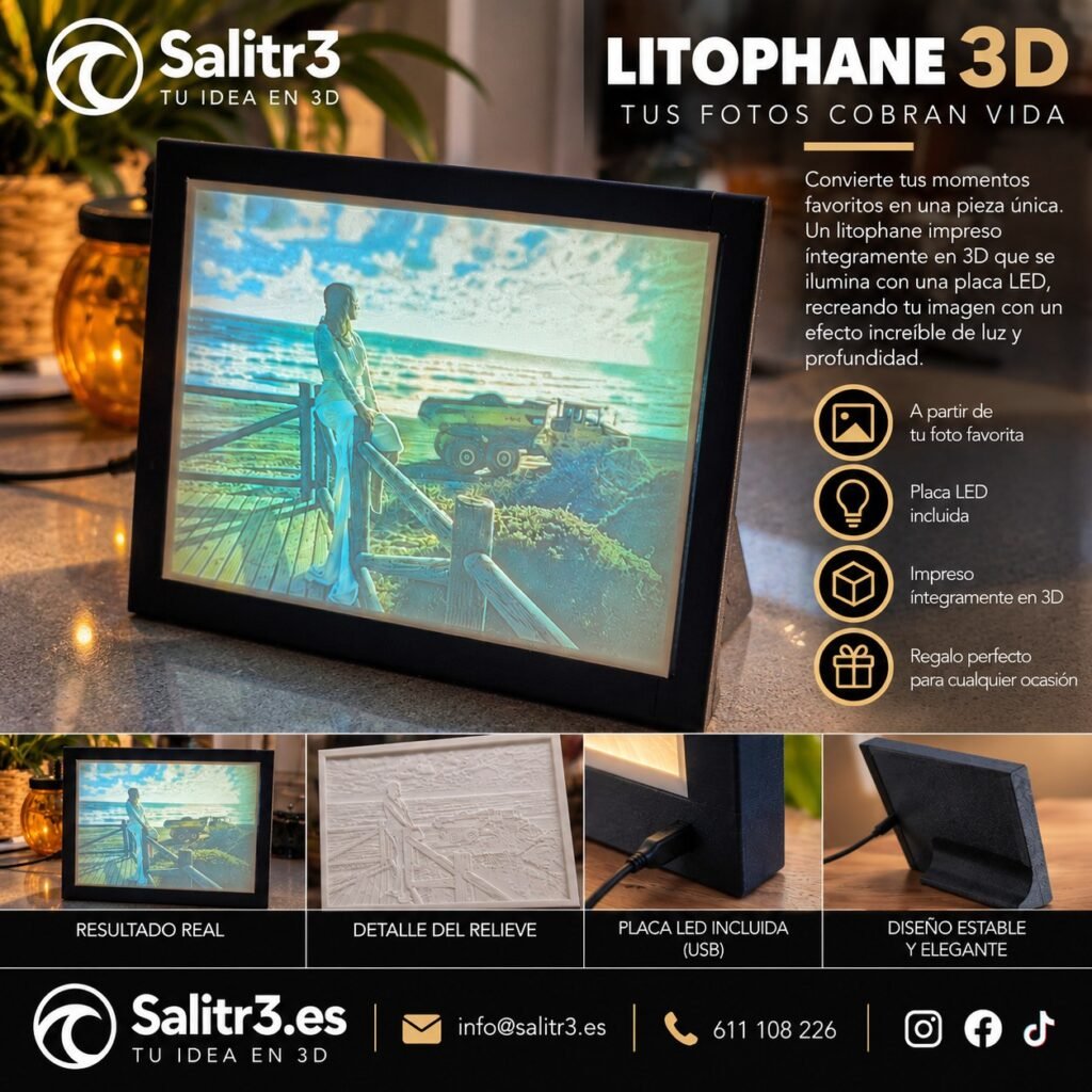 Litophane 3D de Salitr3: tus fotos cobran vida