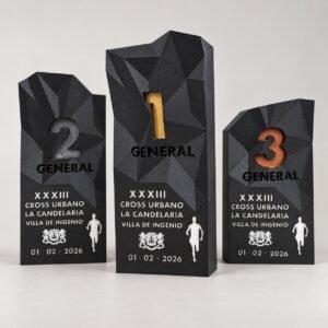 Trofeos de podio impresos en 3D para el Cross Urbano La Candelaria de Ingenio